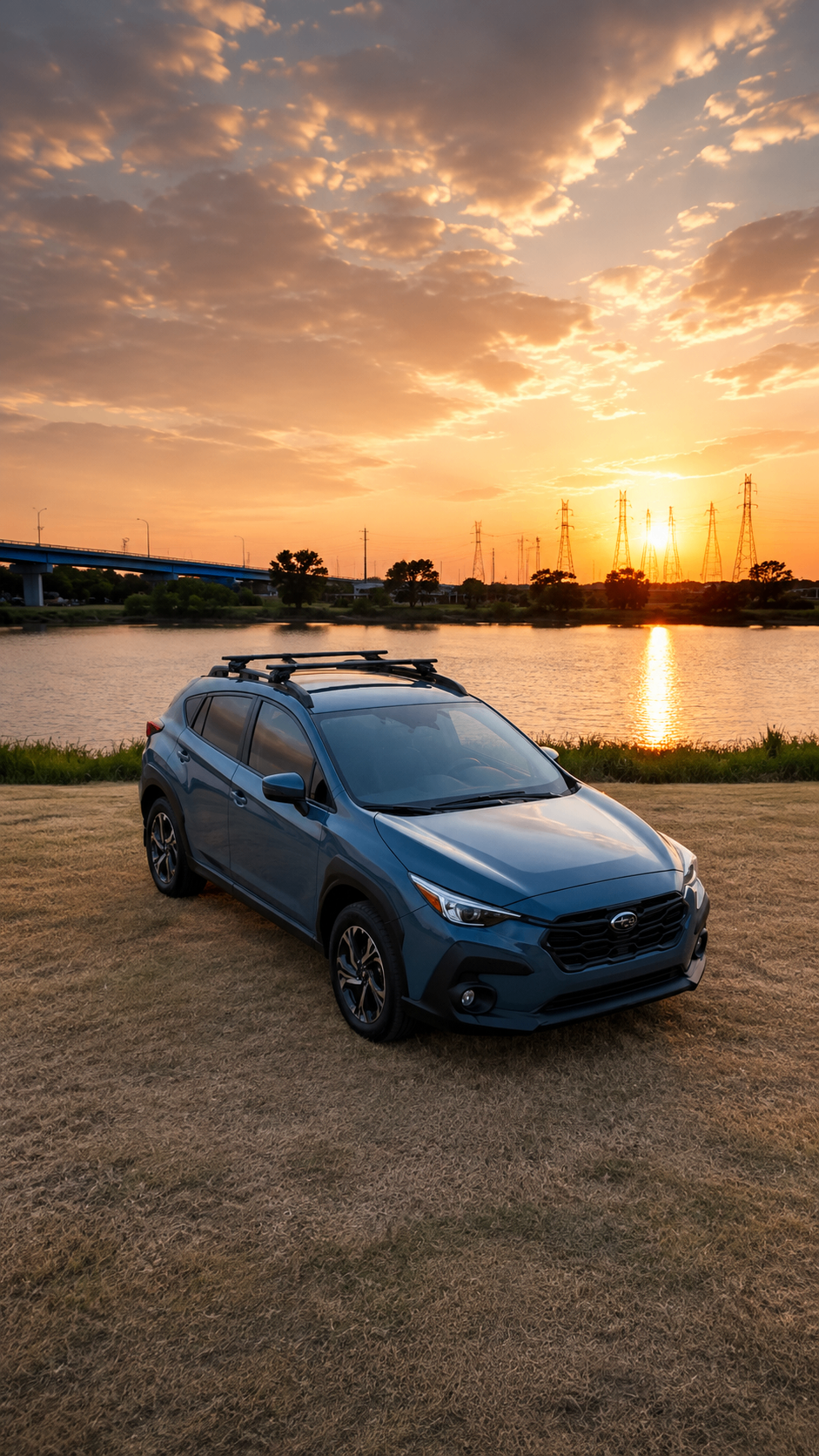 Subaru Crosstrek at sunset